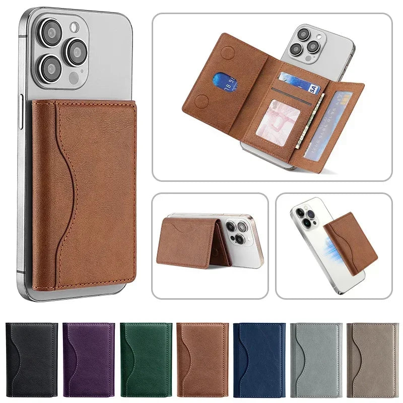 Magsafe Wallet Mobile Phone Bag Credit Card Holder Magnetic Wallet Men Luxury Bank Cardholder Case Minimalist Wallet Card Bag
