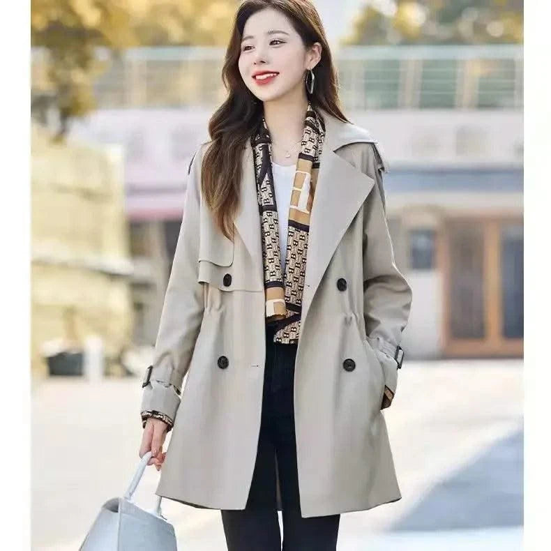 Coats Woman Spring Autumn Windbreaker Jacket for Women High Quality New Products 2025 Trend Fashion Korean Reviews Clothes Style