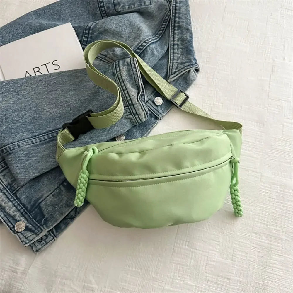 Half Moon Women's Chest Bag New Oxford Cloth Large Capacity Waist Bags Waterproof Multifunctional Running Belt Bags Sport