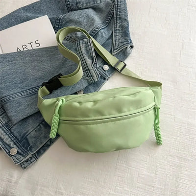 Half Moon Women's Chest Bag New Oxford Cloth Large Capacity Waist Bags Waterproof Multifunctional Running Belt Bags Sport