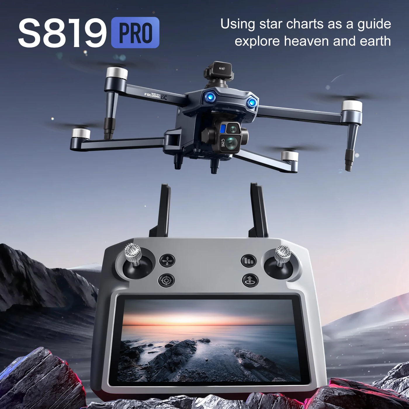 S819 Airdrop Drone with 2.7K GPS 5G Image Transmission 500g Load HD Aerial Photography RC Aircraft