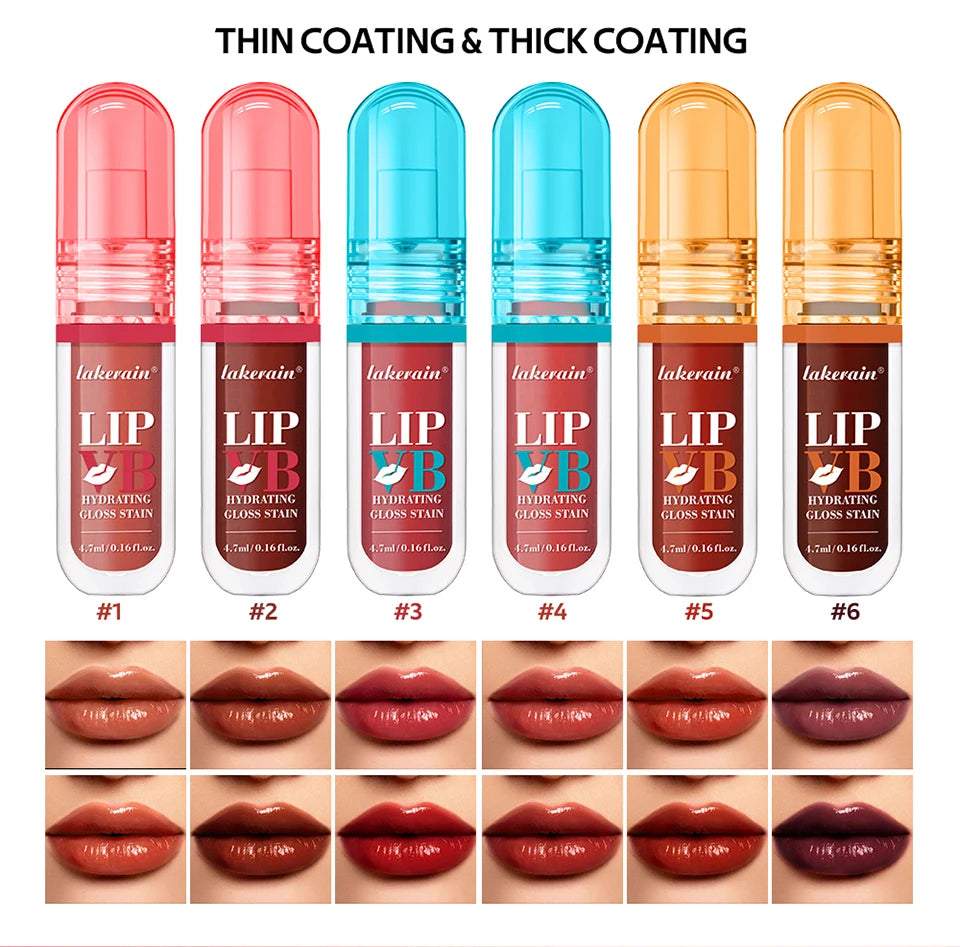 Lip Stain Vb Hydrating Gloss Stain 12HR Hydration Long-Lasting Moisturize Nourish Lips Hydra Honey Instant Glossy Wetness Makeup