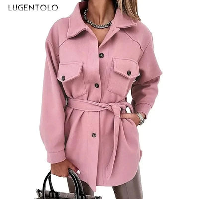 Women Fashion Jacket Thickened Windproof Thermal Coats Versatile Daily Wear