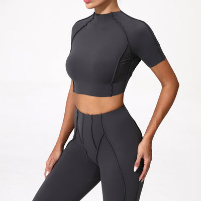 Women Yoga Top No Padded Sport T Shirts Fitness Clothes Short Sleeve Yoga Shirt Gym Top Running Active Wear Sport Tops