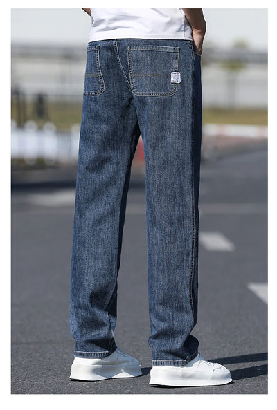 Men's Jeans American High Street Micro-flared Jeans Summer Slim Fashion Brand Pants Retro Washed Straight Pants 2025