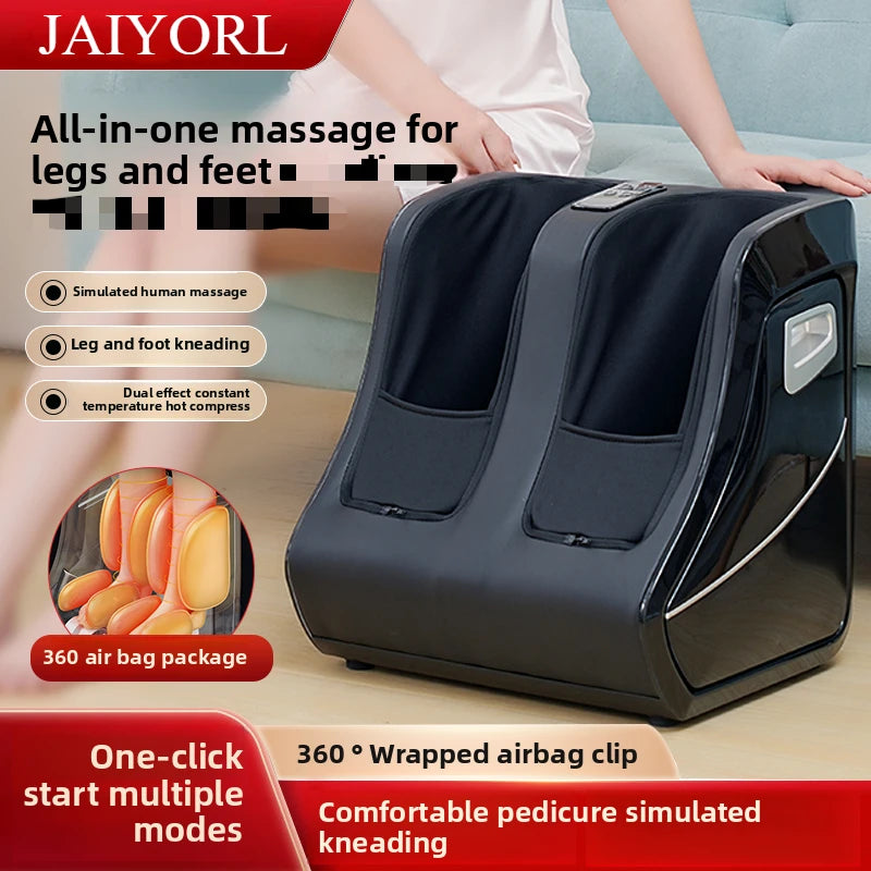 Foot & Calf Massager Heat Plantar Relief Circulation Shiatsu Deep Kneading Compression Adjustable for Women and Men Factory Sale