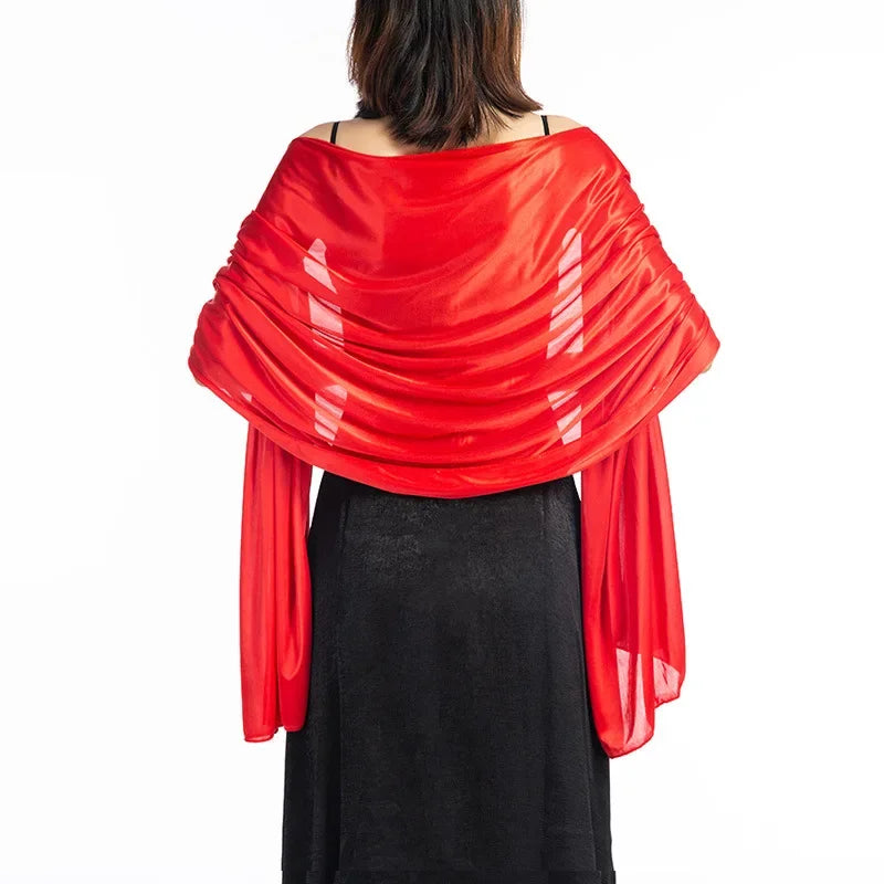 Elegant Silky Evening Dresses Shawls for Women Wedding Party Shawl Bride Bridesmaid Boleros Shrugs Banquet Capes Wraps