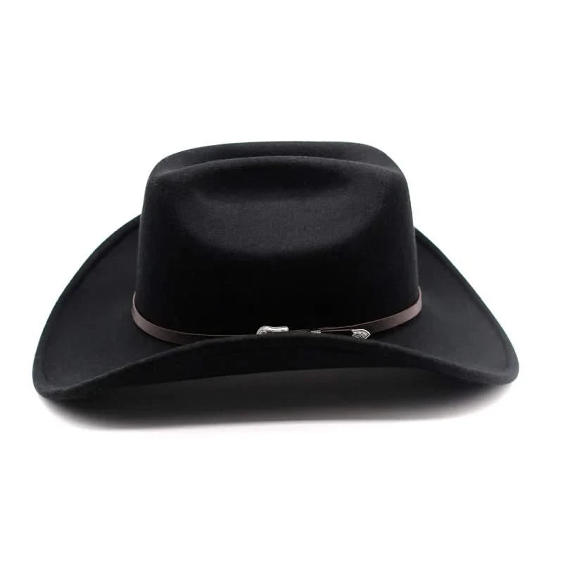 Men's Western Women's Cowboy Hat Army Green Men's Women's Cowboy Jazz Hat Wide Brim Felt Fedora Sombrero Hombre