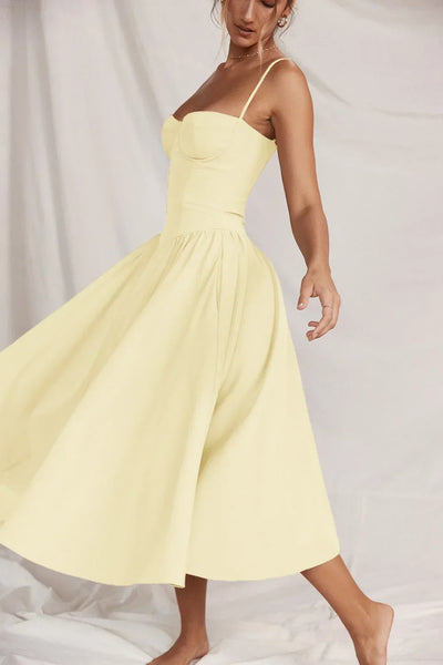 Summer Long Dresses for Women French Retro Spaghetti Straps Dress Corset Slim Sexy Elegant Classy Flower Print  Backless Dresses
