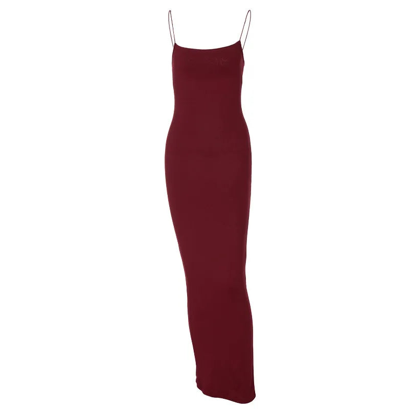 New Dresses 2025 Woman Fashion Summer Sexy Halter Temperament Halter Long Dress Slim Skirts Women's Clothing Tops