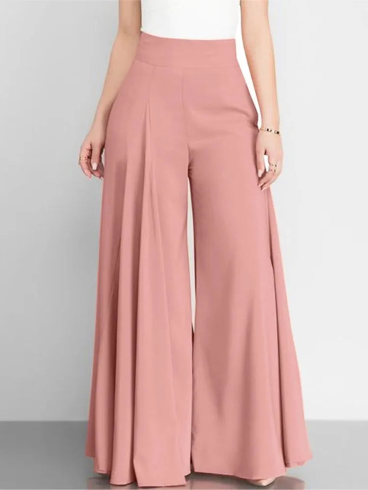 Fashion High Waist Wide Leg Pants For Women Elegant Casual Office Solid Loose Long Pant New Spring Autumn Womens Clothing