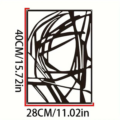 Abstract Metal Wall Art - Minimalist Single Line Decorative Sculpture. Modern Wall Decor for a Stylish Wall Art Display