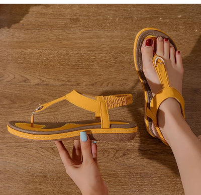 Women's Sandals 2025 New Flat Heels Sandals For Summer Shoes Woman Flip Flops Soft Bottom Beach Summer Footwear Sandalias Mujer