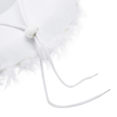 Women's Cowboy Hat, Adult Solid Color Furry Trim Wide Brim Hat Female Cap for Dating Party