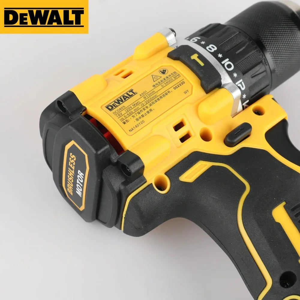 2025 DEWALT DCD805 20V Power Tools Brushless Impact Drill Cordless Electric Screwdriver Multi-Function Hand Drill
