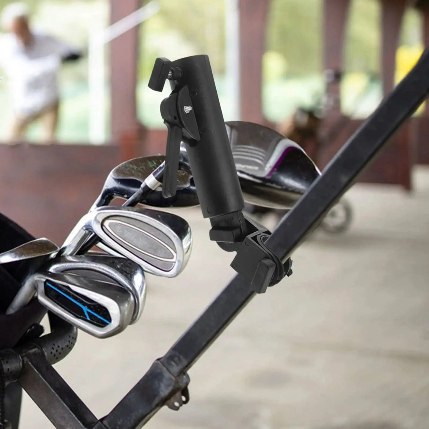 Golf Umbrella Holder Cart Stand Portable Adjustable Clip Trolley Support Golf Course Accessories Rain Golfs Push Cart