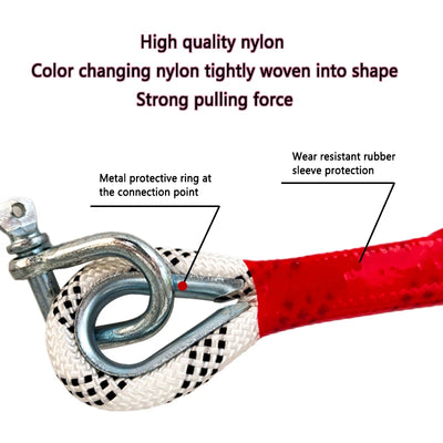1Pcs 3-Meter Towing Rope for Cars/Off-Road Vehicles with a 3-Ton Towing Capacity for Rescue Is Reliable and Wear-Resistant