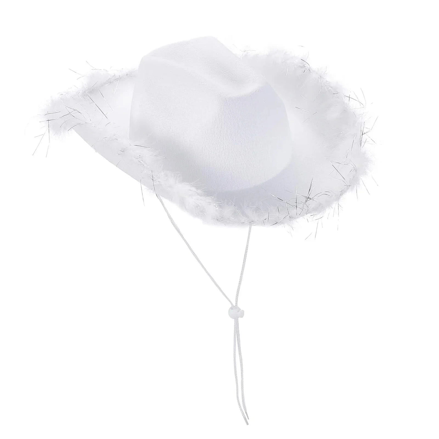 Women's Cowboy Hat, Adult Solid Color Furry Trim Wide Brim Hat Female Cap for Dating Party