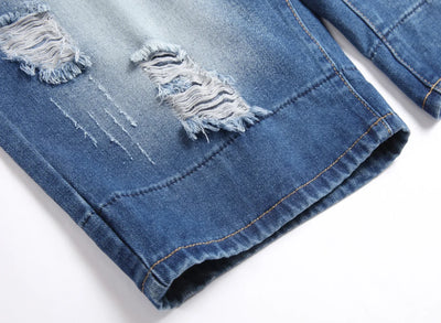 2023 Summer New Mens Ripped Short Jeans Brand Clothing Bermuda Cotton Shorts Men Thin Breathable Casual Denim Shorts