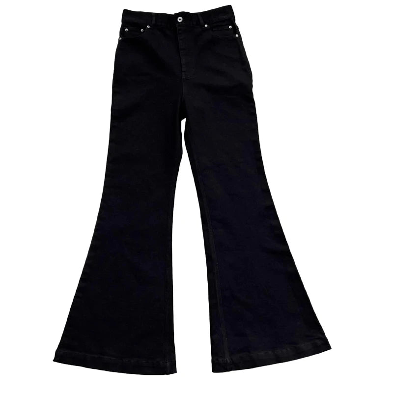 Men's Jeans Fashion Pants for Man Zipper Full Length Streetwear Pants Denim Black Solid Men's Clothing
