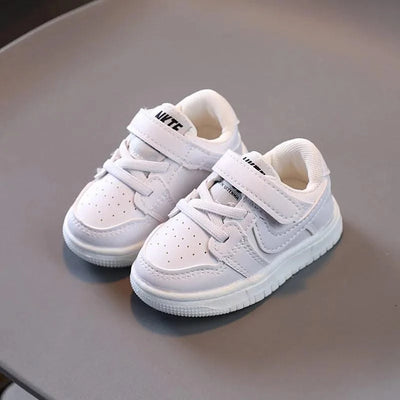 Children's Sports Shoes Boys'  Girls' Board Shoes Korean-style Boys' Baby Shoes White Sneakers Walking Shoes Comfortable  Daily