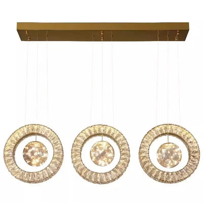Modern Home DecorLED Lights Crystal Pendant Lamps Room Chandeliers Dining Table Pendant Lights Indoor Lighting Dimmable Light