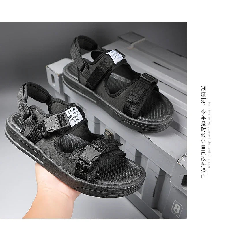 Men Sandals 2024 Trending Men's Luxury Sandals Man Summer 2024 Shiatsu Slippers Flat Sandal Beach Shoes Platform Sandals. Mens