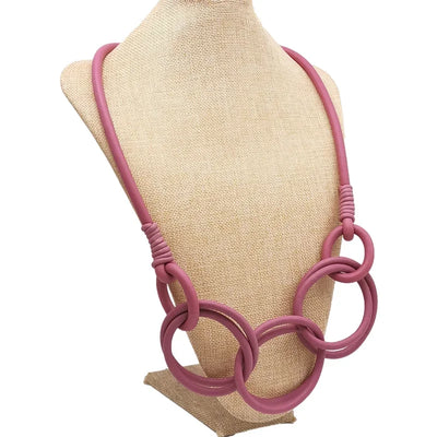 BARWODO New Rubber Chain Necklace For Women Simple Handmade Elasticity Jewelry Sweater Chains Party Accessories Luxury Necklaces