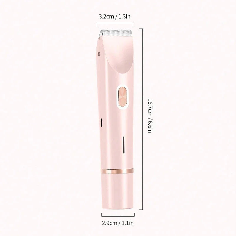 1pc epilator Bikini Trimmer For Women Double Head Electric Shaver Rechargeable 2-In-1 Body Facial Hair Removal For Underarm Legs