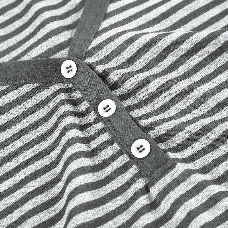 Korean Style Stripe Patchwork Women T-Shirts Short Sleeves Slim Fit Simple Causal Office Lady Clothing