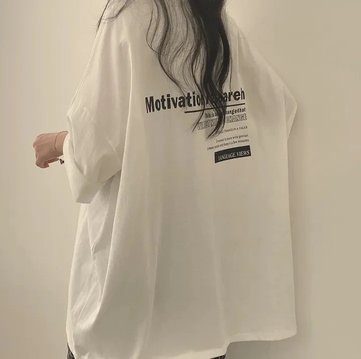 Woman Oversize Half Sleeve T Shirts Summer New Clothes Loose Fitting Cotton T-shirt Women Tops Ropa Mujer Hip Hop Tees Clothing