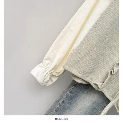 French Ruffle Bow Tie Long Sleeve Blouse Women's Autumn Luxury Chic