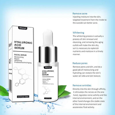 15ml Hyaluronic Acid for Face Serum Moisturizing Whitening Facial Essence Face Cream Repair Anti Aging Lifting Firming Skin Care