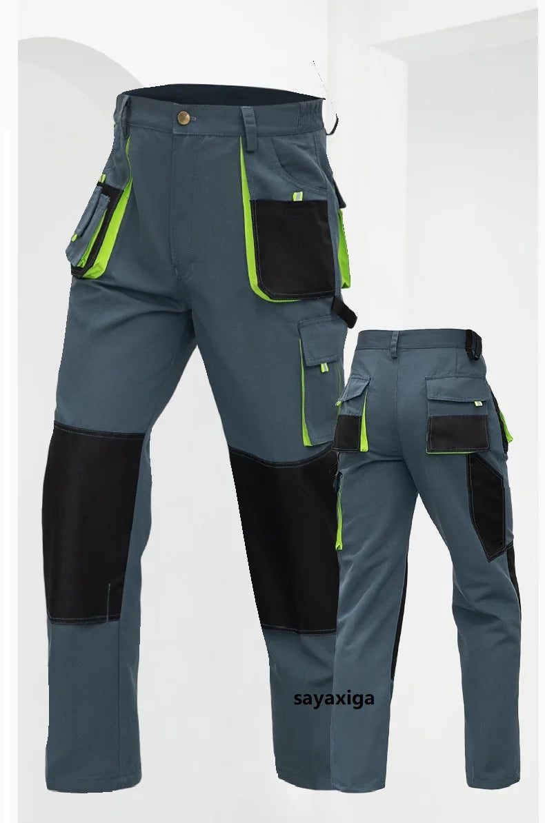 Work Trousers Working Pants For Men Cargo Pants Men Workwear Multi-pocket Outdoor Hiking Joggers Pants Functional Pockets Pants