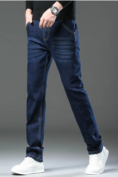 New Men Classic Jeans Jean Homme Pantalones Hombre Men Mannen Soft Black Biker Masculino Denim Overalls Mens Pants Size 30-40