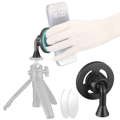 Magnetic Phone Tripod Mount Adapter with 1/4"-20 Hole for MagSafe for iPhone 15 14 13 12 Plus Pro Max Magsafe Case, Selfie Stick