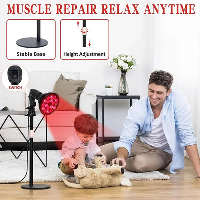 Red Light Therapy Lamp 54W 660nm&850nm Infrared Light Therapy Device for Face,Muscle Joint Pain Relief Skin Health Tools E26/E27