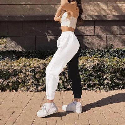 Men's Athletic Trainning Joggers Casual Loose Fit Sweatpants Spring Fall Fleece Lined Pants Elastic Waist Drawstring Trousers