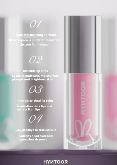 HYNTOOR Lip Gloss Shiny Shimmer Mirror Hydrating Moisturizing Water Shine Lipstick Nourishing Care Dewy Lip Makeup