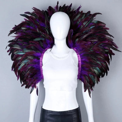 Designer Feather Scarf  (Punk, Halloween, Carnival, Masked Ball Party )Accessory