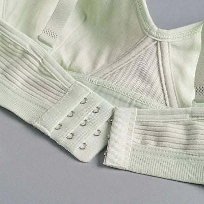 Cotton Women's AB Cup Bra Underwear Wireless Gathering Comfortable V-Bra Women's Upward Push Underwear