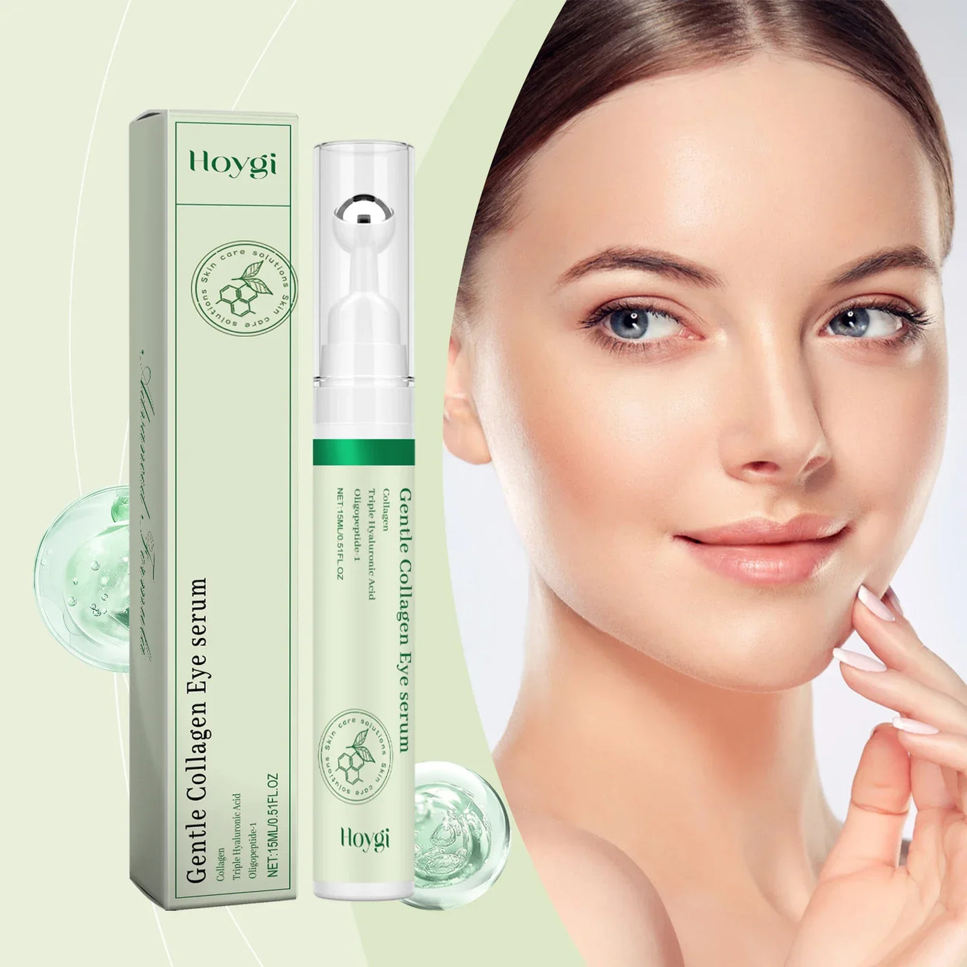 Collagen Eye Serum Cream Anti Dark Circles Eye Bags Eyes Puffy Repair Brightening Tighten Lifting Moisturizing Under Eye Roller