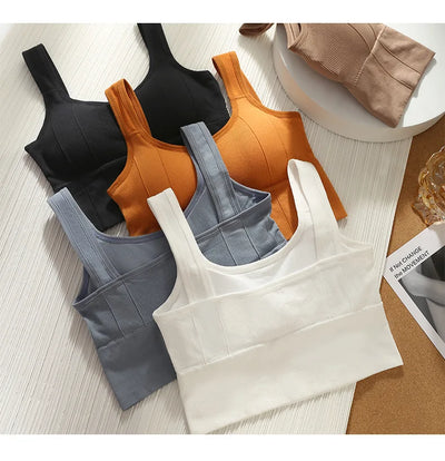 Breathable Sports Bra Anti-Sweat Fitness Top Women Seamless Yoga Bra Shockproof Crop Top Push Up Sport Bra Gym Workout Top