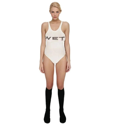 Wet Printed Body Suits Women Racer Tank Top