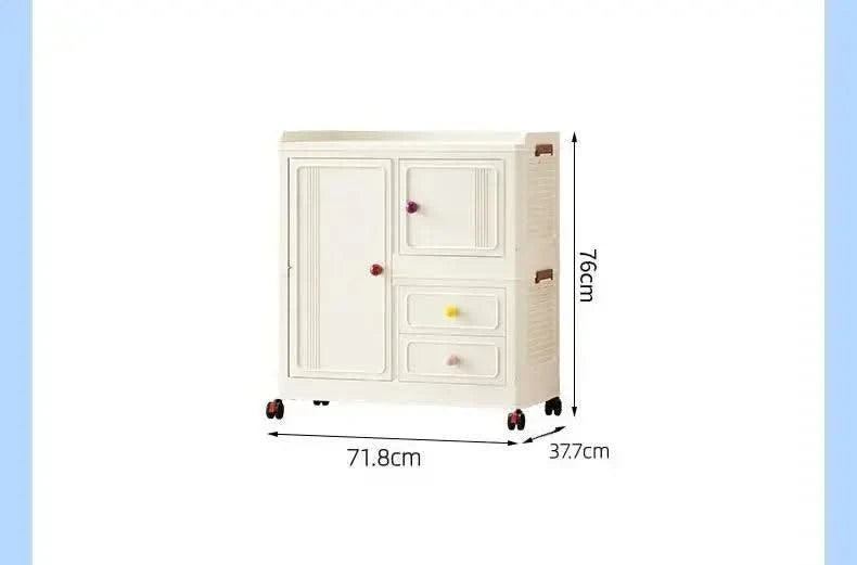 Home bedroom, children's storage cabinet, multi-layer snack cabinet, multifunctional large capacity dust-proof storage box