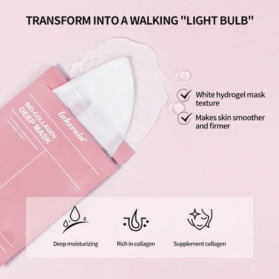 Bio-Collagen Deep Face Mask Shrink Pores Deep Hydrating Overnight Mask Moisturizing Refreshing Brightening Face Skin Care