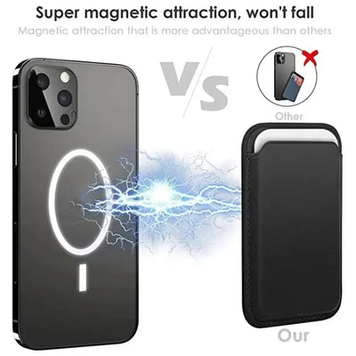 Magnetic Leather Wallet Case for iPhone 15Pro 14 13 16 Pro Max Magsafe Card Holder Luxury Phone Cover Protective Bag Accessories