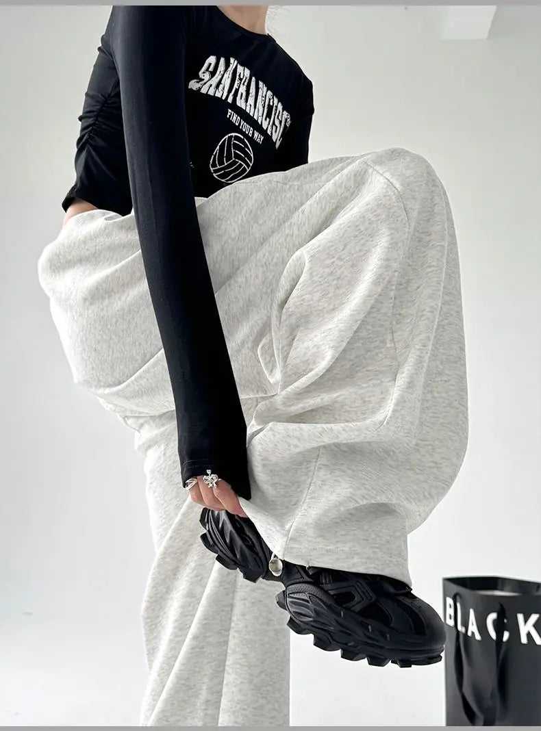 Wide Leg Pants Women's Autumn and Winter New Loose Sports Casual Pants