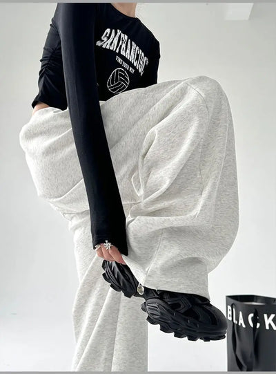 Wide Leg Pants Women's Autumn and Winter New Loose Sports Casual Pants