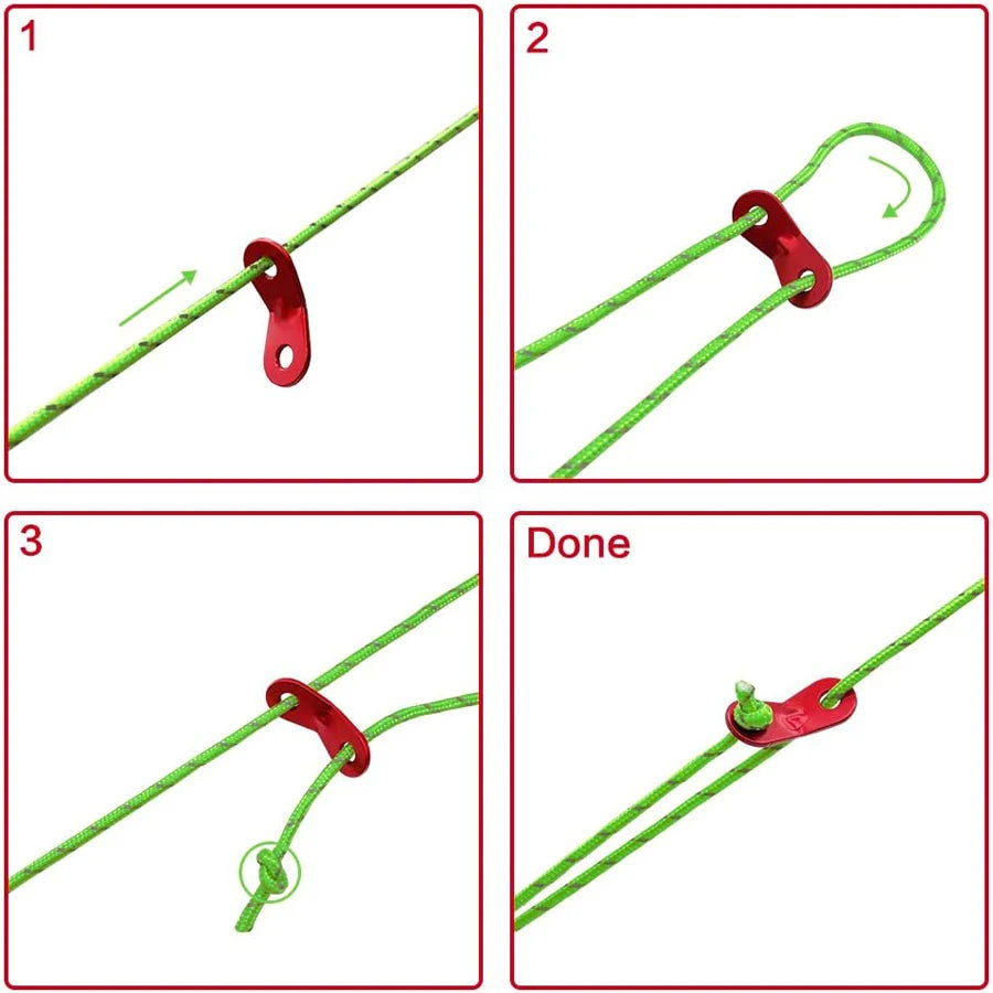 Camping Guylines Ropes for Tent Tarp,Climbing,Hiking Backpacking Outdoor Guy Lines Tent Cords Lightweight Camping Rope